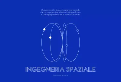 Concetto ingegneristico semplice e pulito in un nitido blu marino e bianco