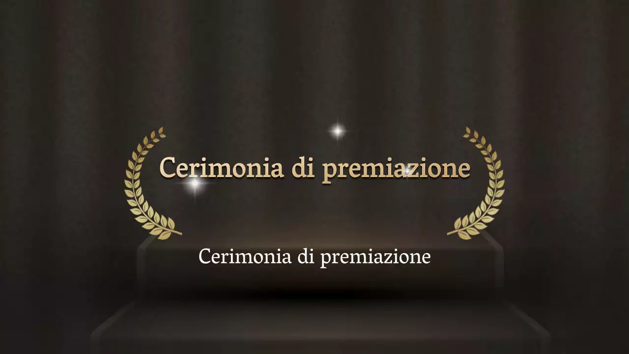 Una soirée di premiazione in oro e nero