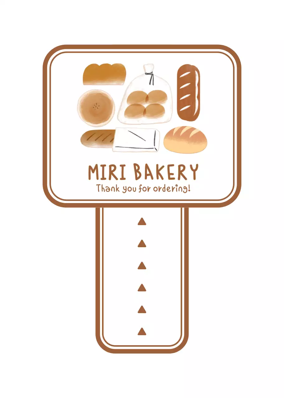 Cute Bread Illustration Style in Warm Brown Colors for Order Audit