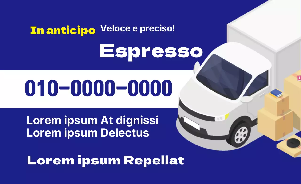 Biglietti da visita per aziende di traslochi