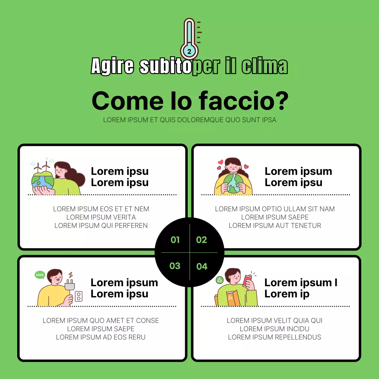 Promuovere una semplice sfida d'azione per il clima in magenta e giallo