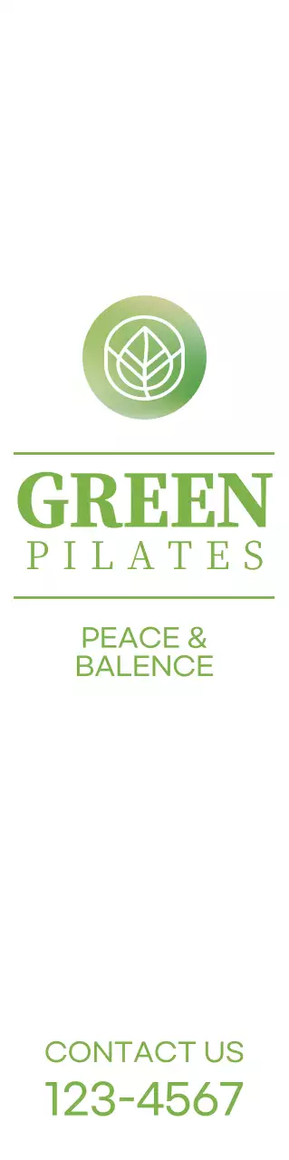 Untuk mempromosikan konsultasi Pilates dengan konsep berkelas dengan logo hijau yang sederhana.