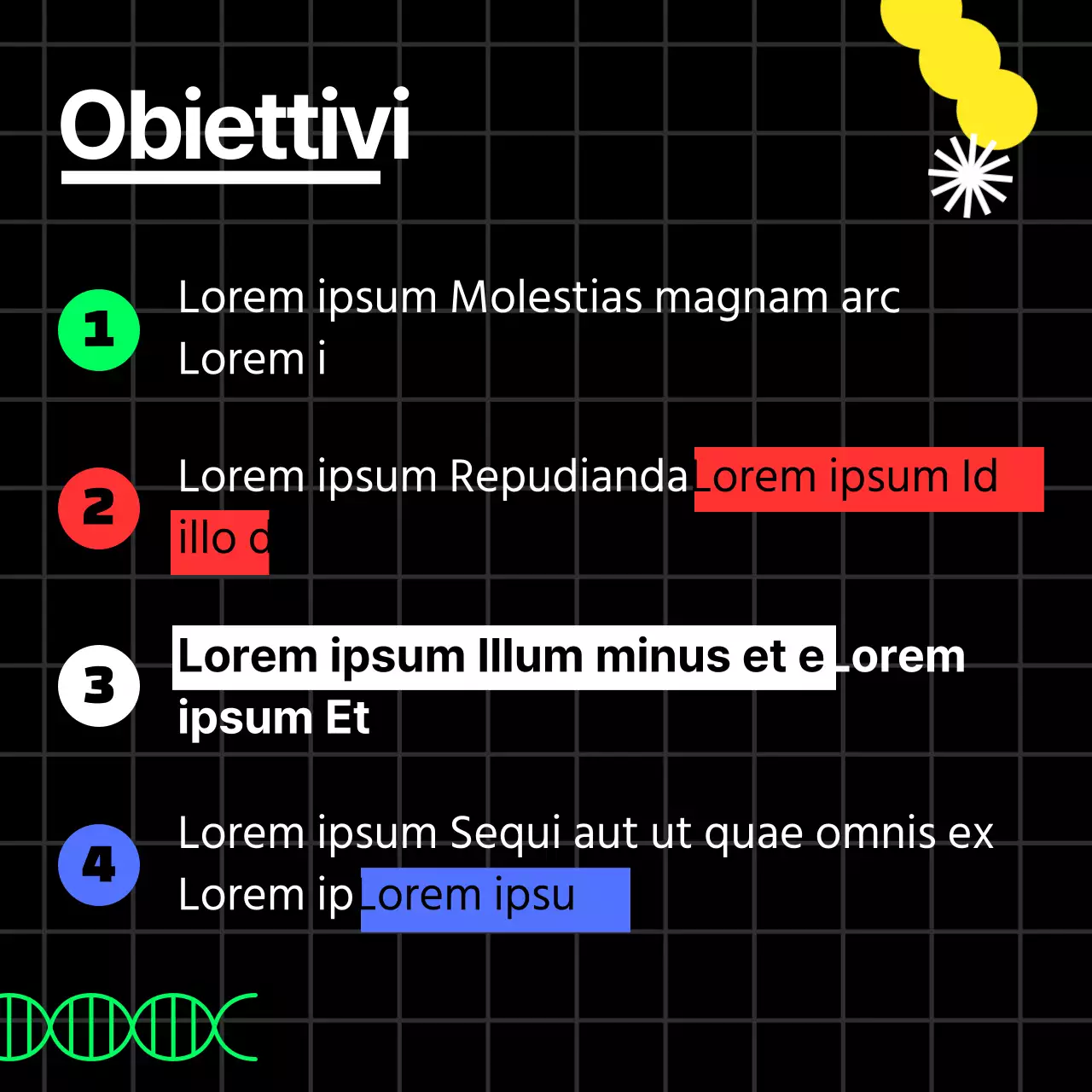 Informazioni sul Dipartimento di biomateriali a colori vivaci