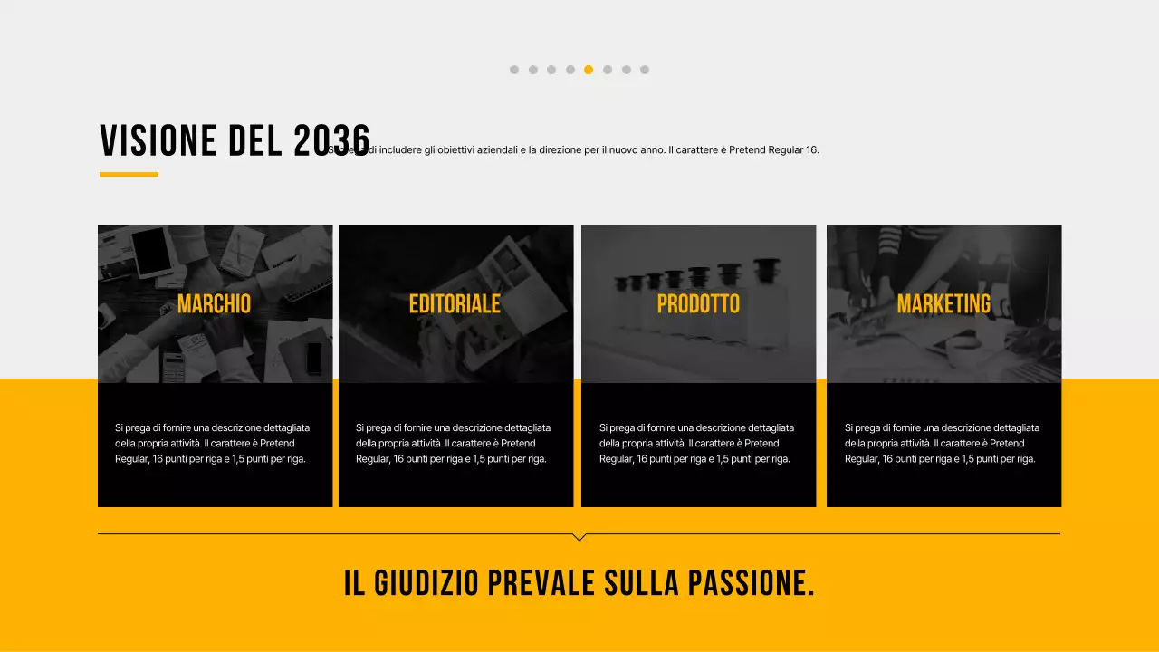 Semplice piano aziendale per il nuovo anno in bianco e arancione