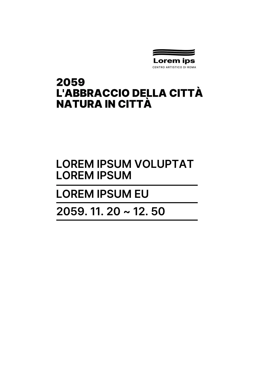 Stile di impaginazione del testo nero e semplice Guida informativa della mostra fotografica