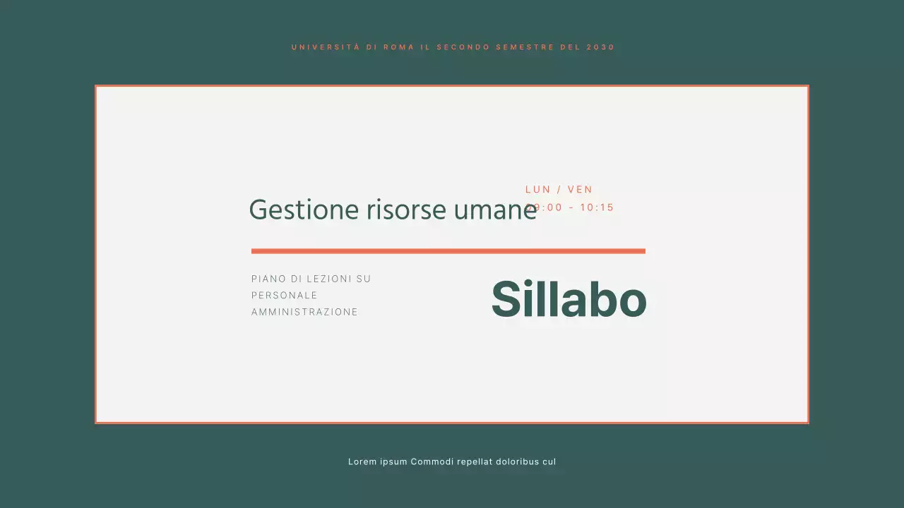 Design del syllabus verde-arancio