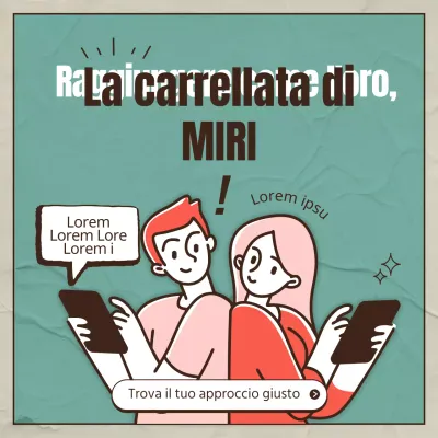 Concetto illustrato in verde e rosso per la divulgazione