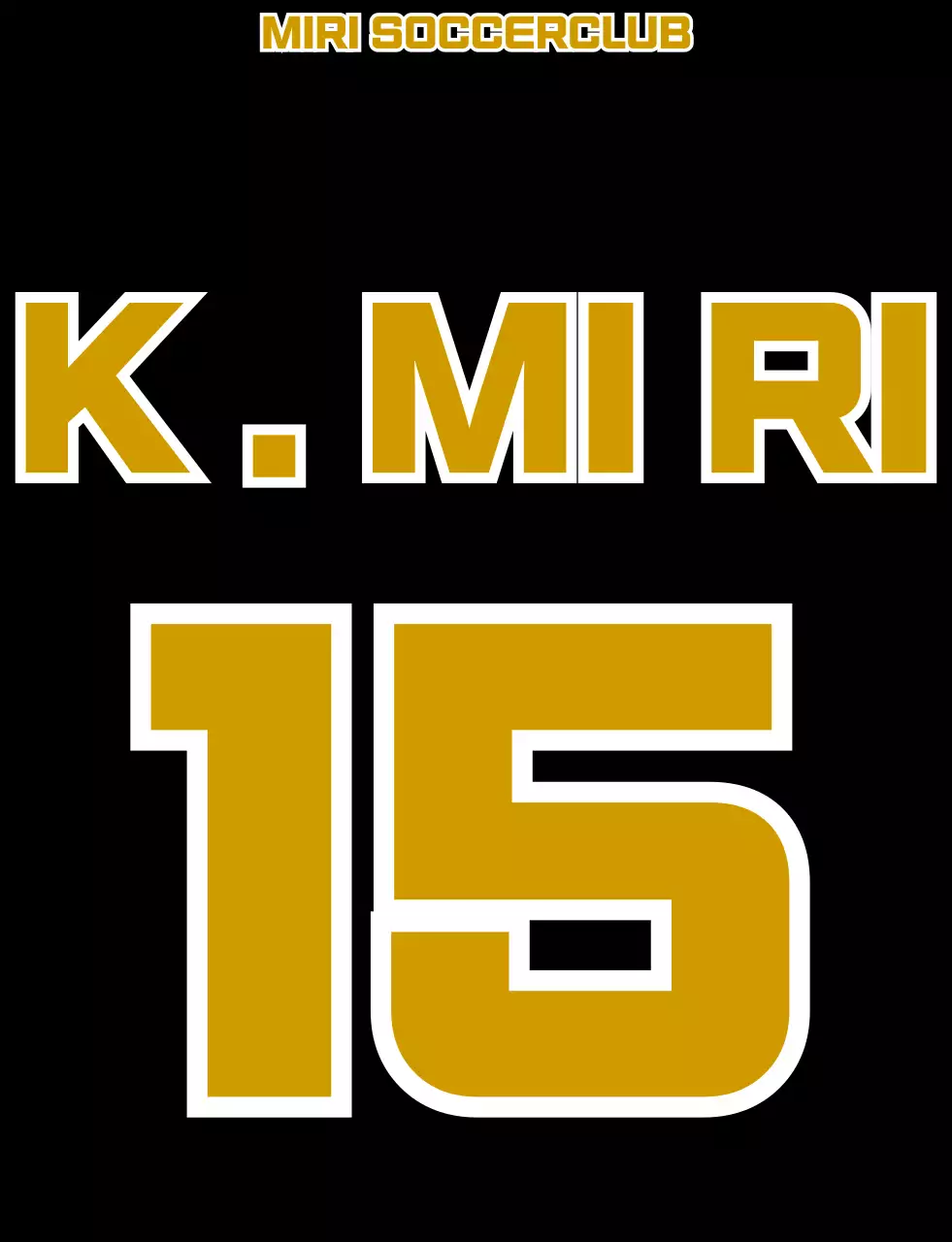 Rompi klub sepak bola bergambar beruang hitam dan emas dengan logo klub sepak bola anggota