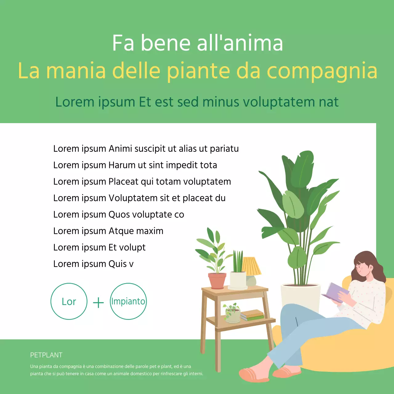 Informazioni verdi illustrate sugli animali domestici