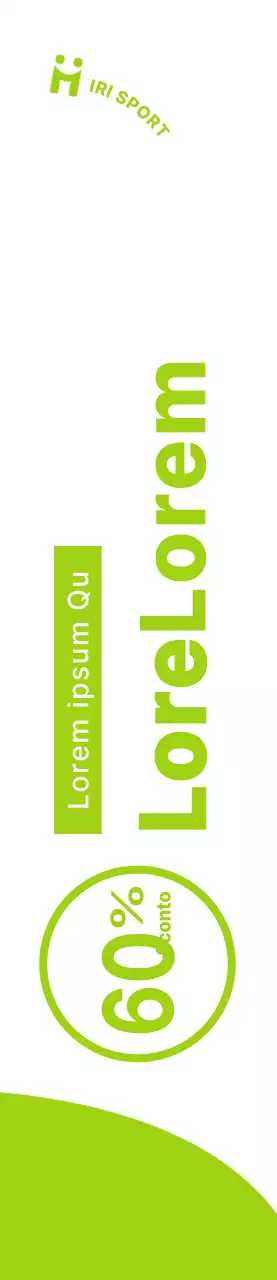 Un concetto pulito in bianco e verde lime per annunciare e promuovere eventi di vendita aperta di abbigliamento sportivo.