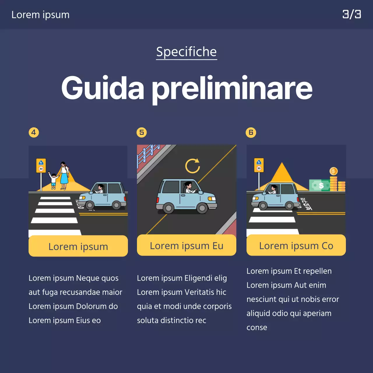 Promuovete la vostra scuola guida con questo simpatico striscione giallo e blu del codice della strada.