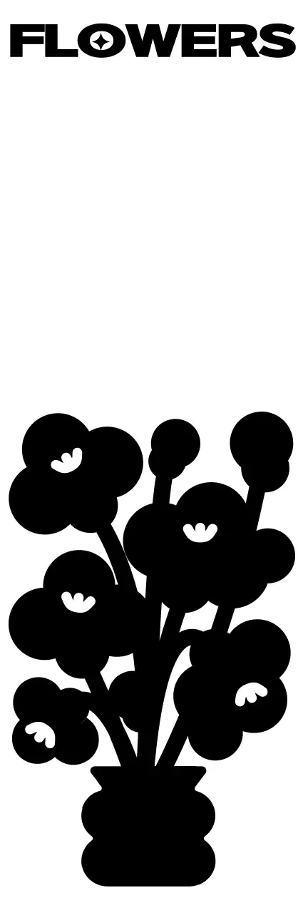 Simple and hip floral illustration and text combination style for personalized goods