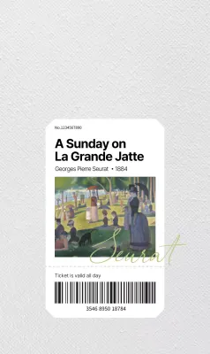 Sleek typography and masterpiece photography in a ticket concept