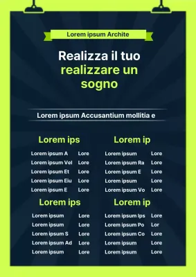 Volantino aziendale semplice per la selezione di candidati in verde e nero