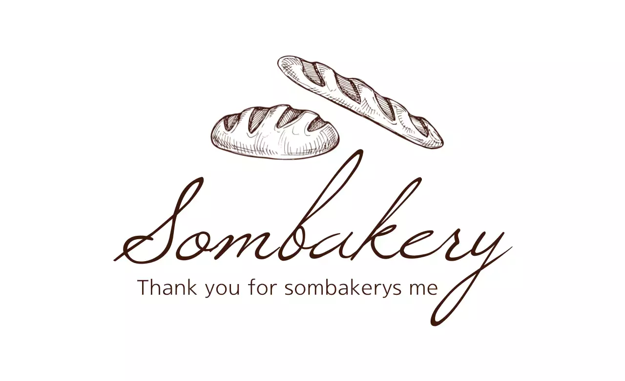 Banner com logotipo de padaria elegante marrom