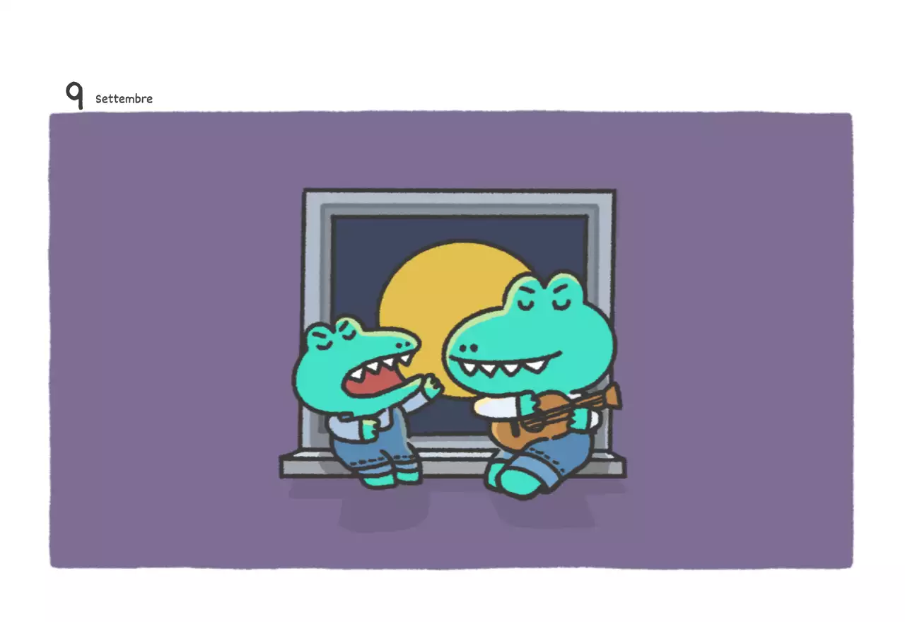 Un calendario con un simpatico concetto di illustrazione di Argo