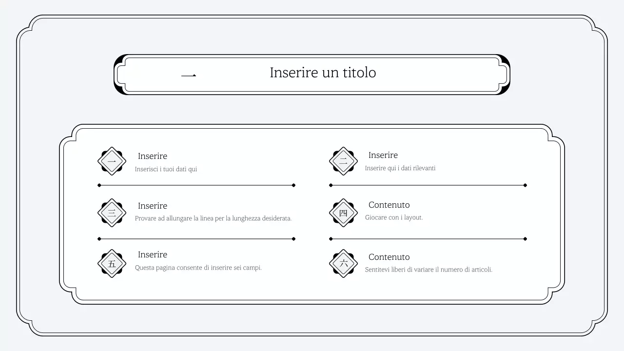 Semplice kit di presentazione in stile orientale