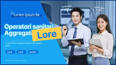 Miniatura di YouTube di un'intervista a un operatore sanitario con un tema blu pulito