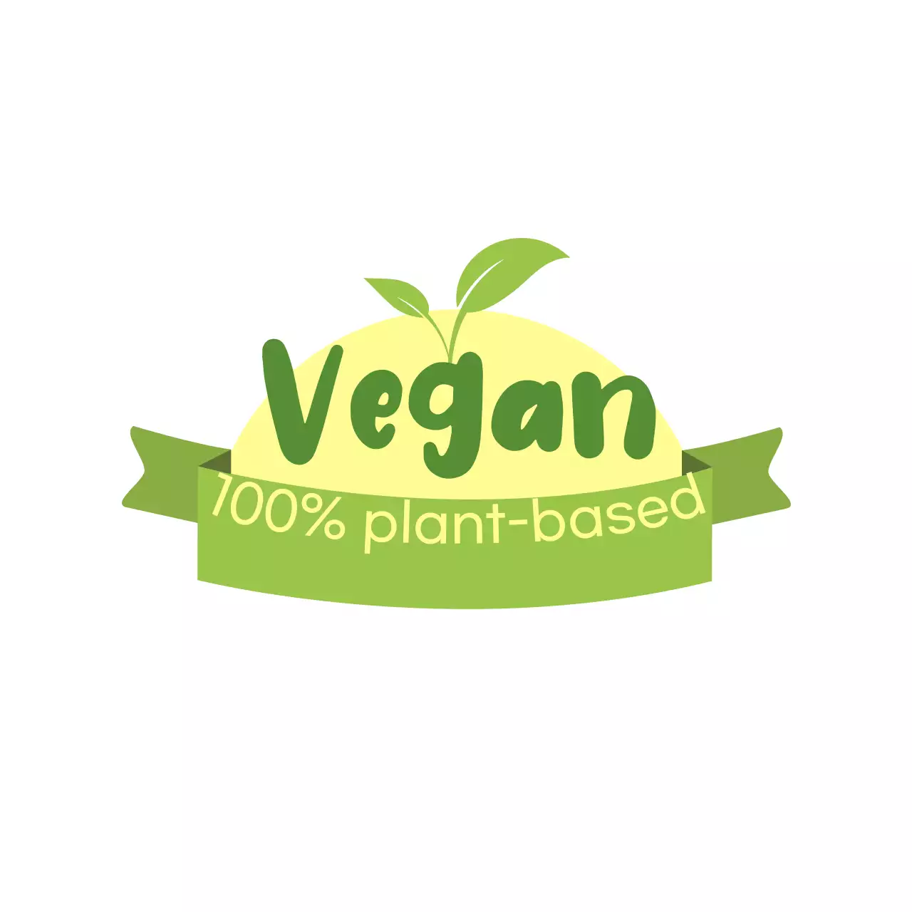 Panduan untuk bahan-bahan vegan dalam skema warna merah muda dan hijau yang lucu