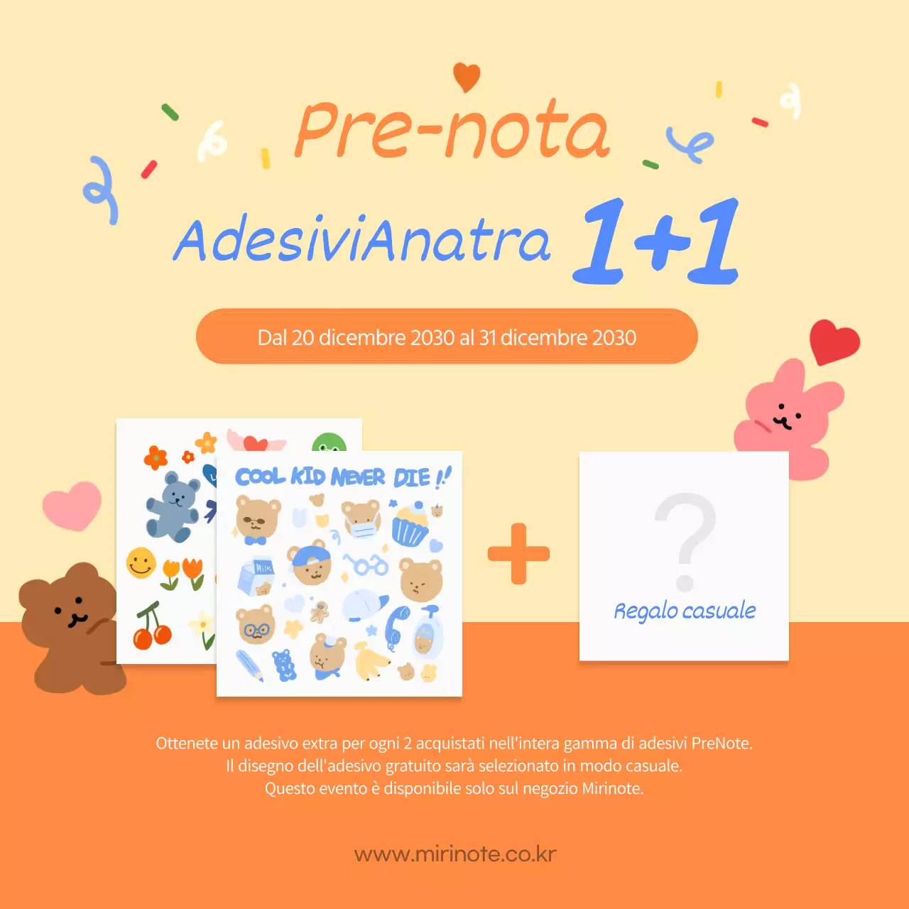 Carino l'adesivo arancione in omaggio