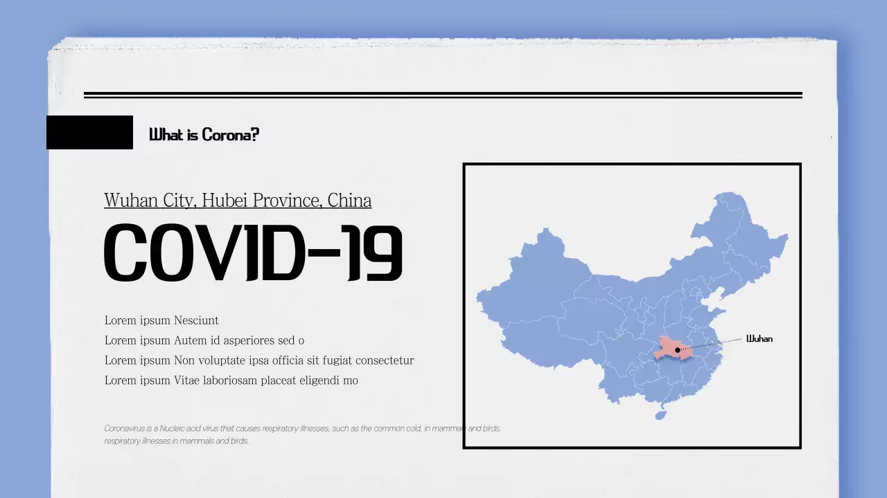 Infográfico de informações sobre o vírus moderno azul
