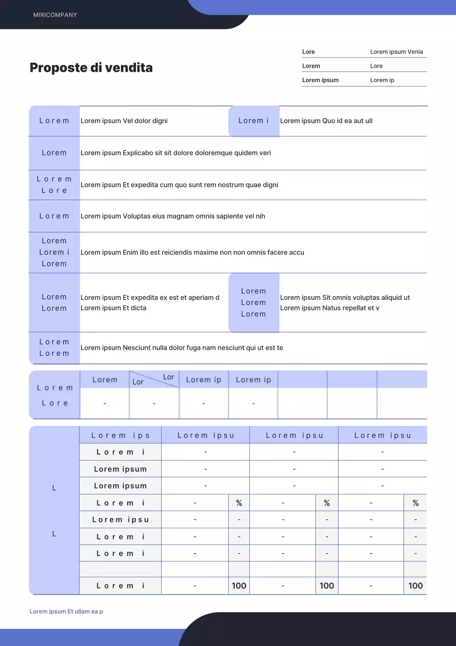 Mazzo di vendita nero e blu, arrotondato, di semplice concezione