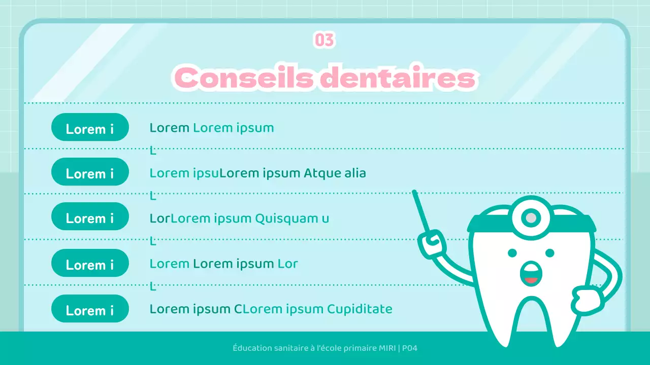 Illustration d'un enfant mignon à la mentheÉducation à la santé dentaire