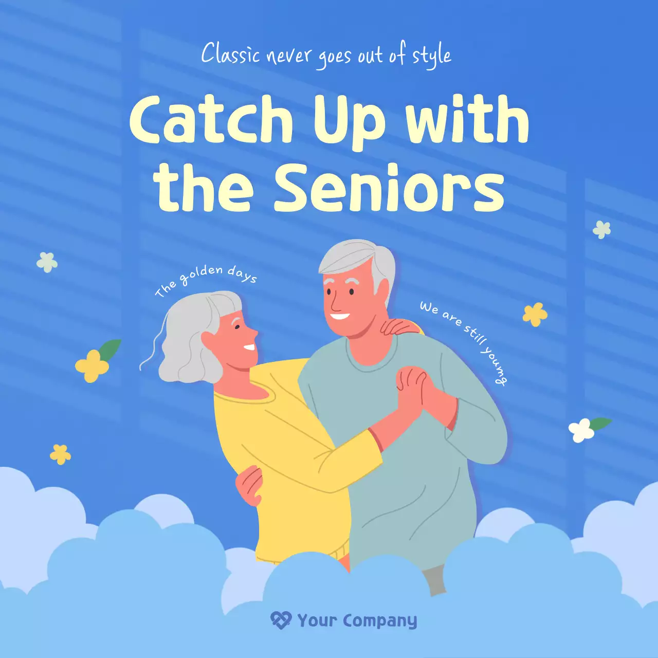 Blue Modern Seniors Guide Instagram Carousel