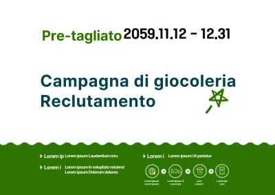 Una campagna semplice e simpatica in stile illustrazione in blu navy e verde.