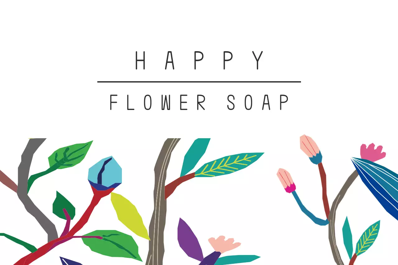 Colorful Floral Soap Promotion Banner