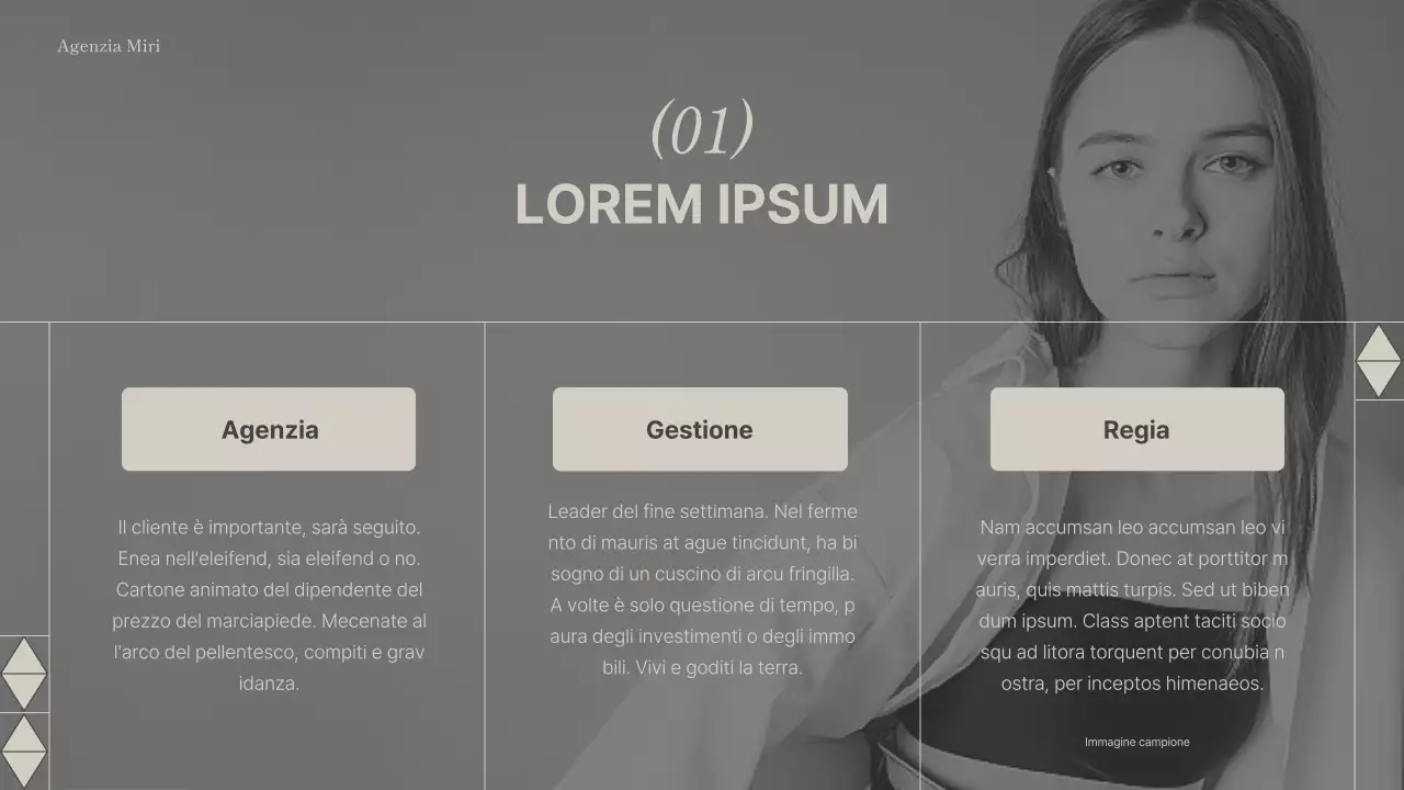 Lettera di presentazione per agenzia di modelle moderna in grigio