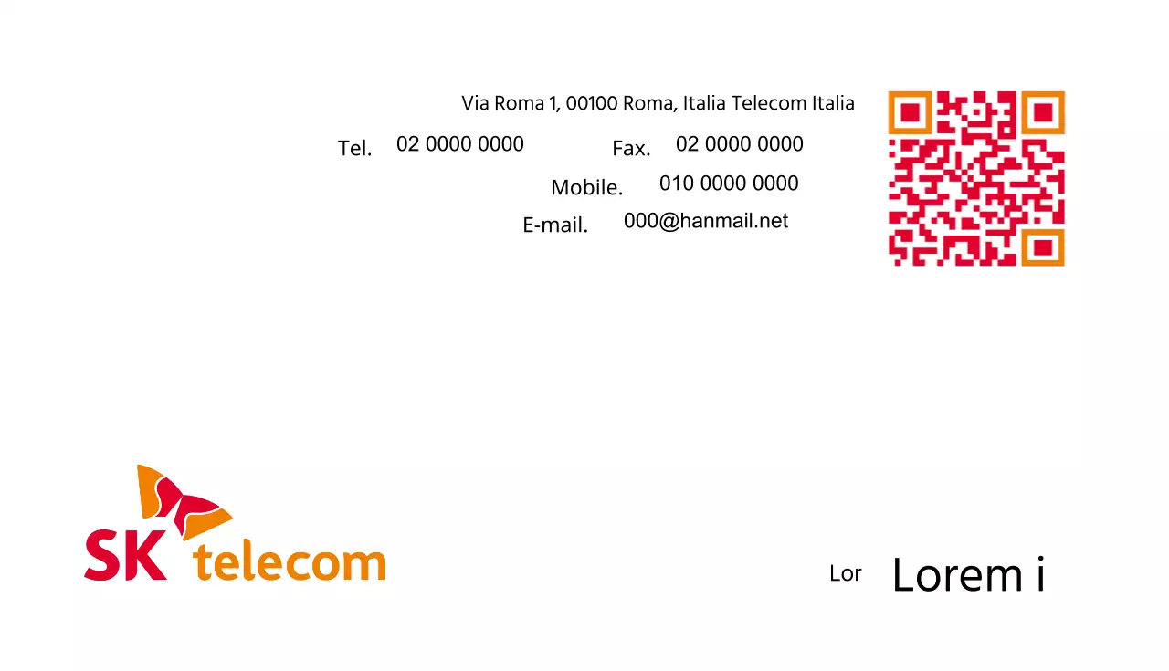 Biglietto da visita semplice in viola e rosso