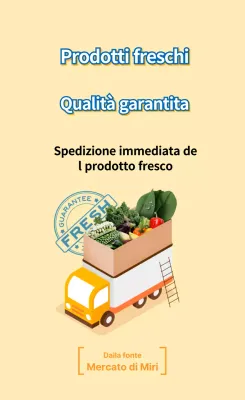 Adesivo giallo per prodotti freschi