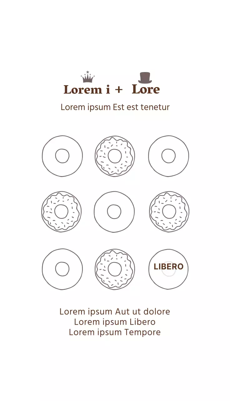 Buono per panetteria illustrato bianco marrone