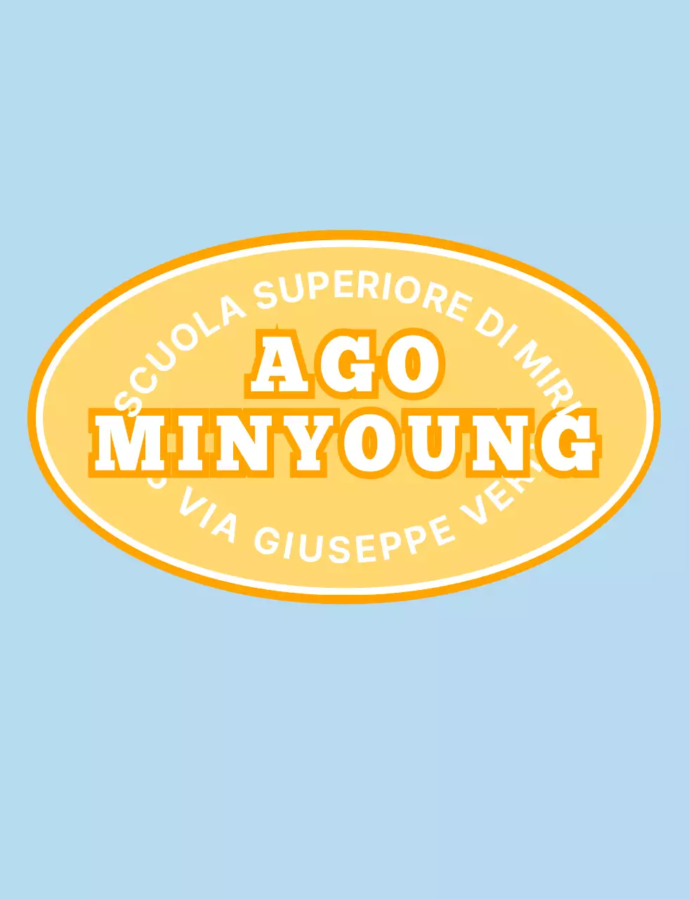 Maglietta della squadra scolastica in azzurro pastello