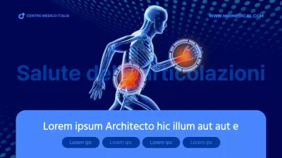 Informazioni mediche congiunte in blu e rosso