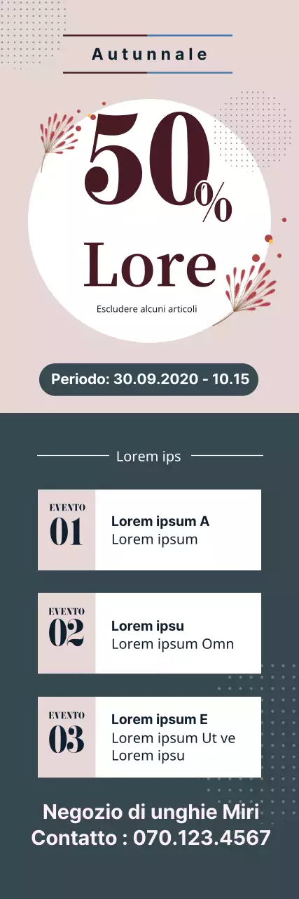 Le illustrazioni di Beige Khaki promuovono i saldi autunnali