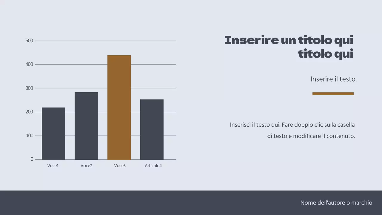 Grafico a barre di concetto semplice di colore blu scuro