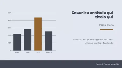 Grafico a barre di concetto semplice di colore blu scuro