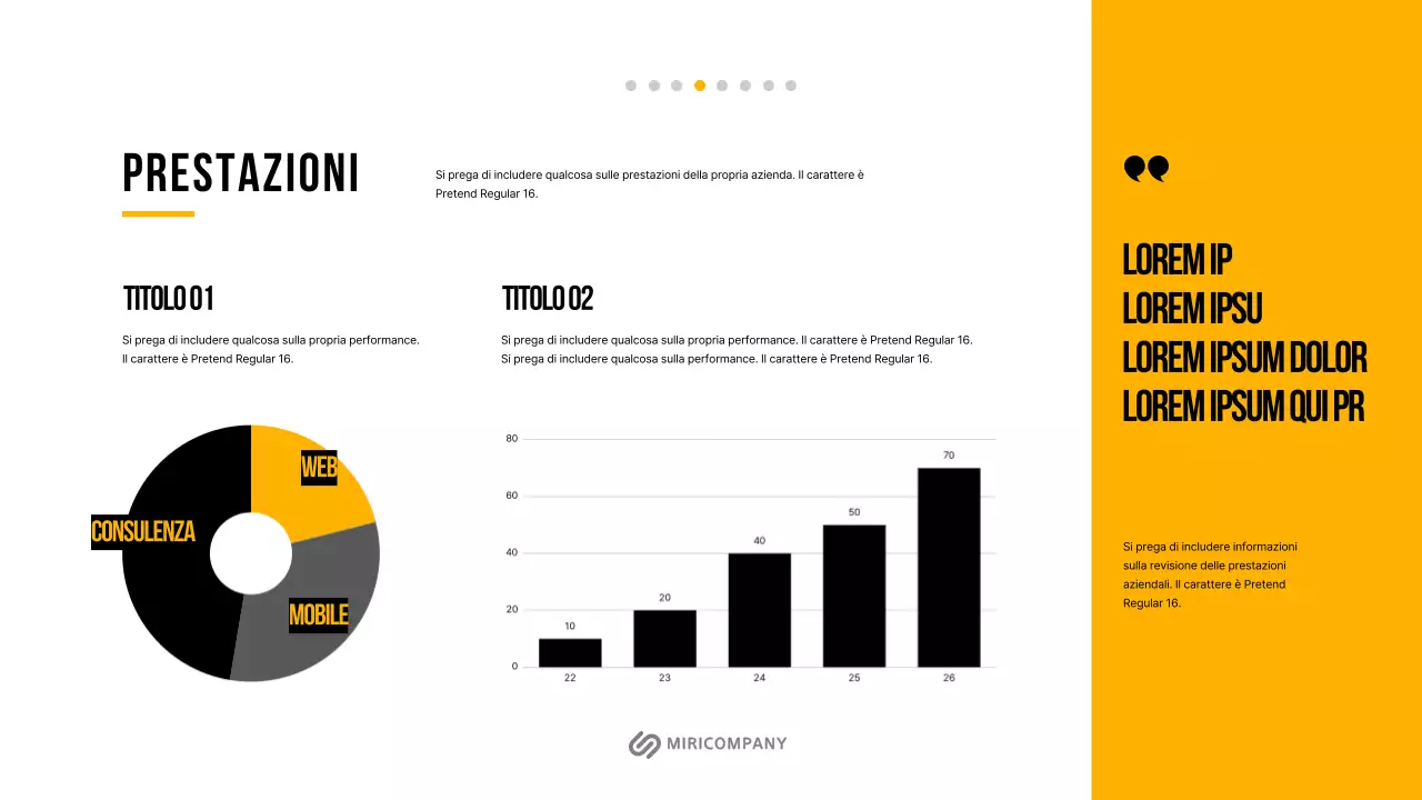 Semplice piano aziendale per il nuovo anno in bianco e arancione