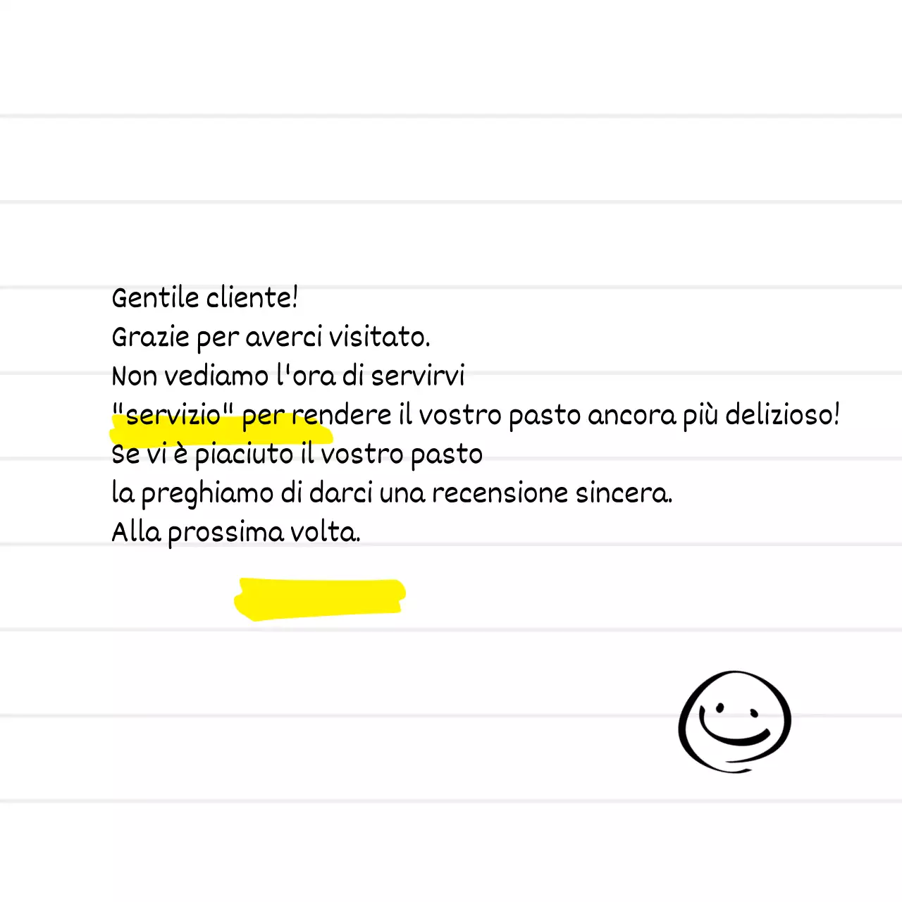 Bolla di consegna per un negozio con calligrafia storta in un concetto di nota pulita in bianco e nero