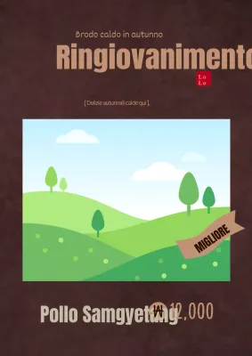 Menu pubblicitario di un ristorante di hotpot di manzo nero wagyu