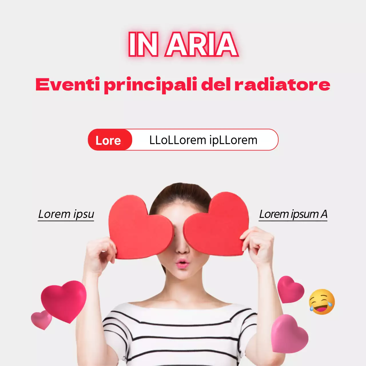 Trasmissione in diretta dell'evento principale ON AIRPreview GiveawayPremio Cuore Emoji