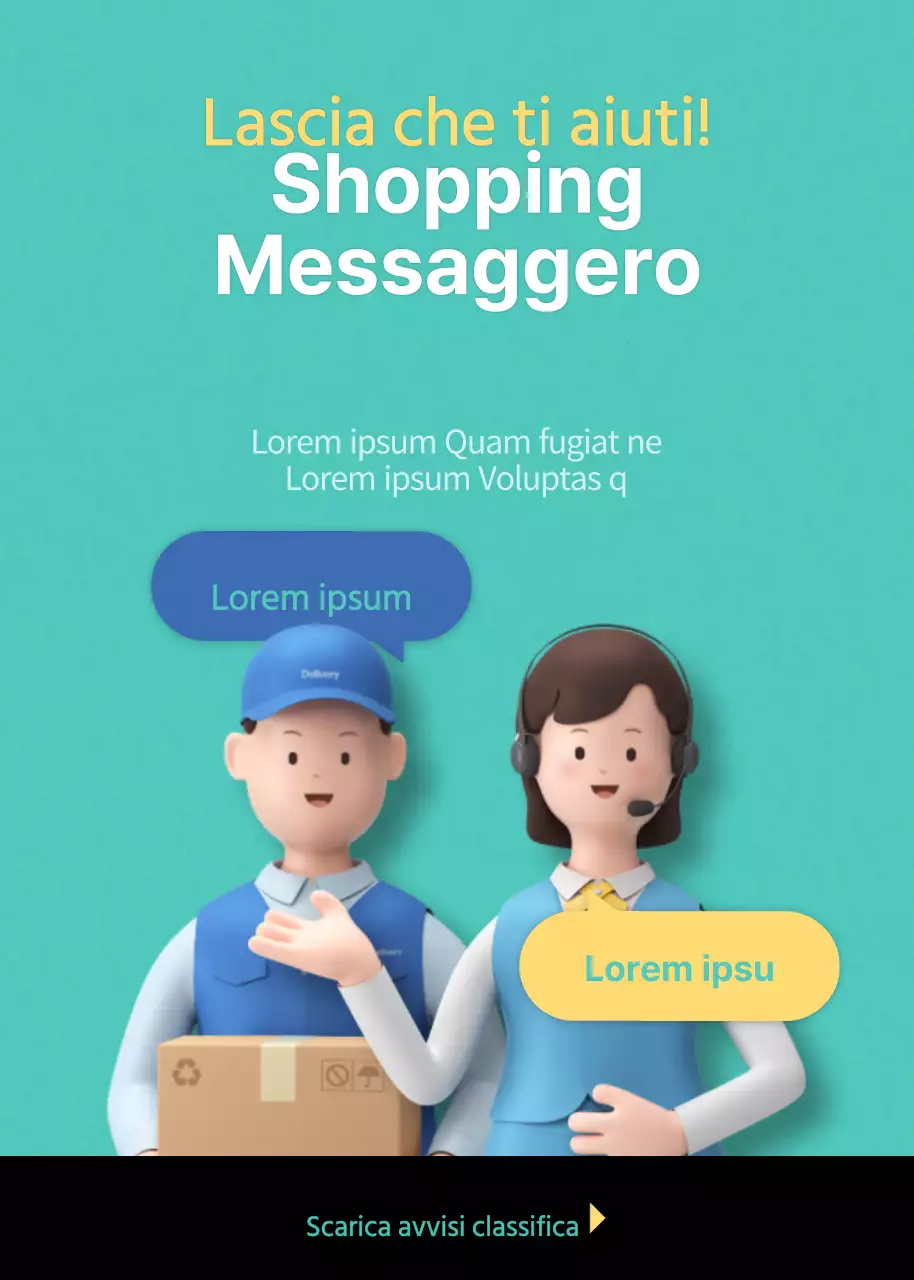 Messaggero per lo shopping