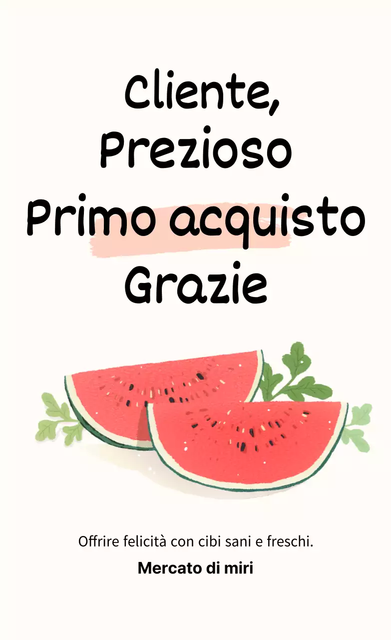 Adesivo per il primo acquisto di anguria