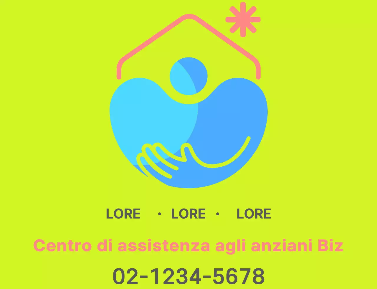 Per il personale del centro con il simbolo dell'illustrazione del centro benessere di colore rosa-blu