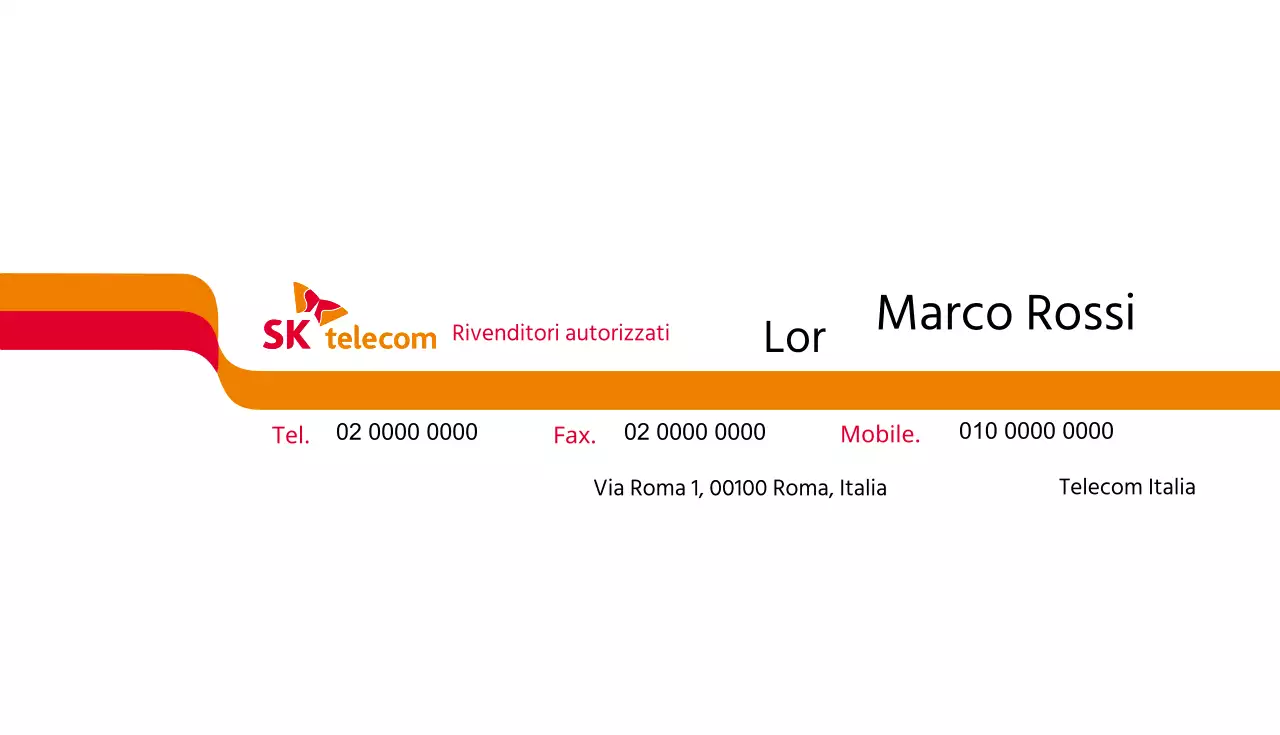 Biglietto da visita semplice in viola e rosso