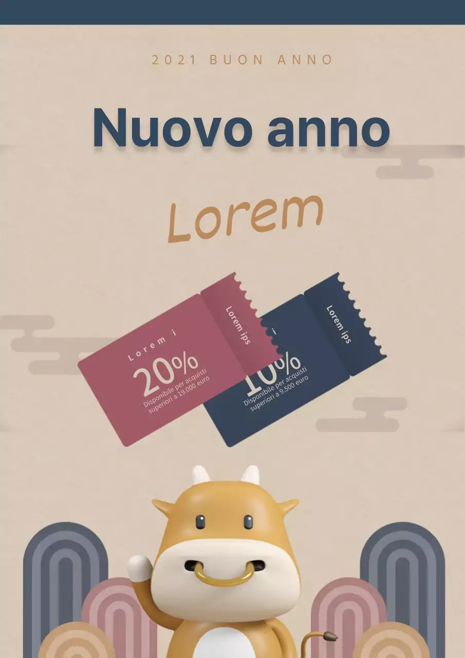 Promuovere una vendita di Capodanno con una tradizionale combinazione di colori blu