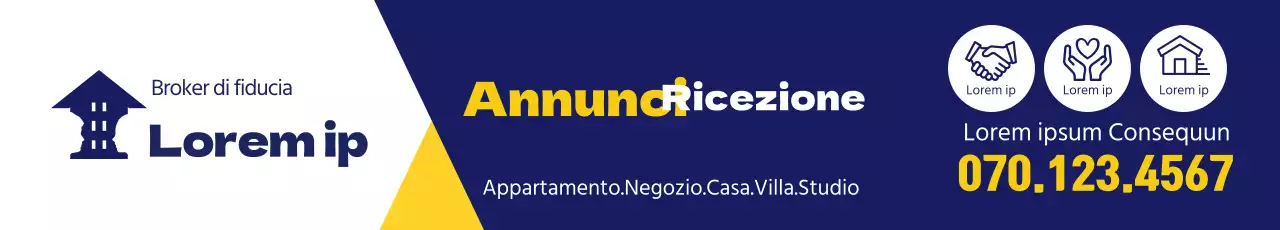 Annunci immobiliari in blu