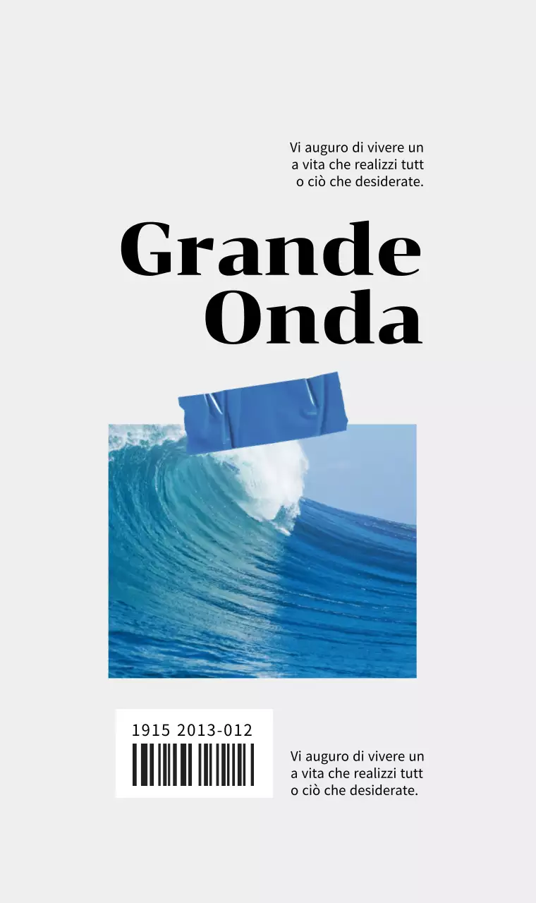 Concetto di cornice per foto ad onda e design tipografico